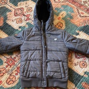 FOX Girls Gray Hooded Puffer Jacket